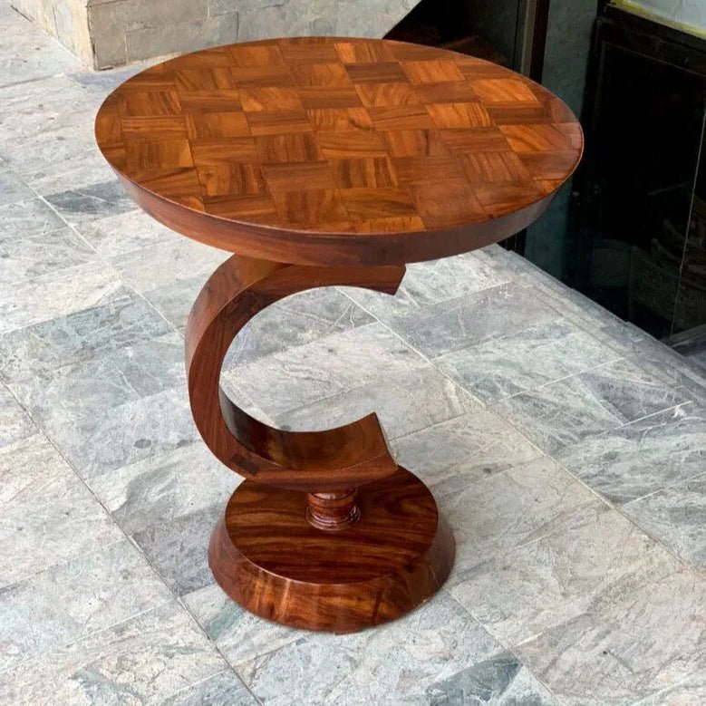 antique design wooden round coffee table 9173430