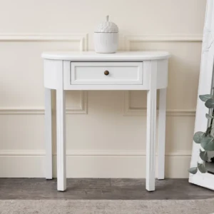 white half moon table daventry white range mm34141